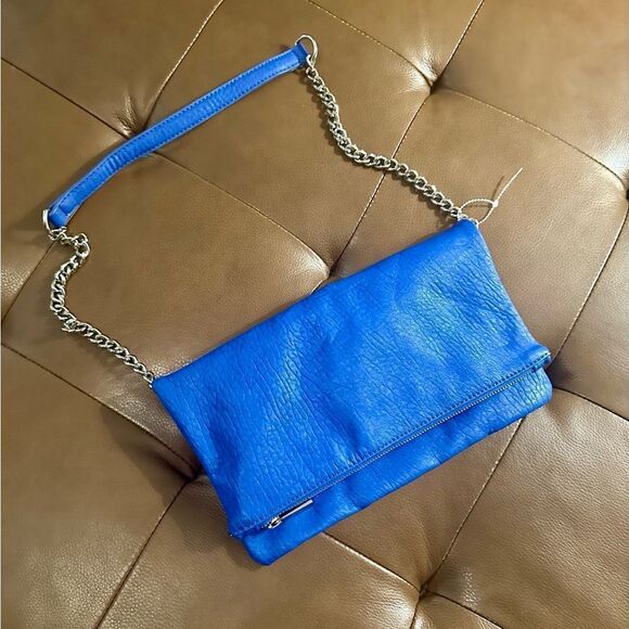 EXPRESS BLUE CHAIN PURSE SHOULDER BAG - Picture 2 of 6